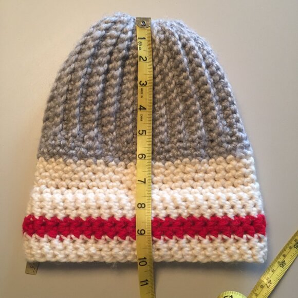 Handmade Chunky Knit Sock Monkey Toque Hat sz S - Picture 5 of 6